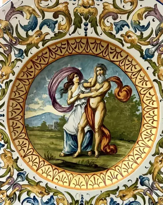 Wybitna Unikatowa Majolika 40cm Gaetano BATTAGLIA XIX w Stan Muzealny — praca twórcy ArtCollector na Freshwall Marketplace