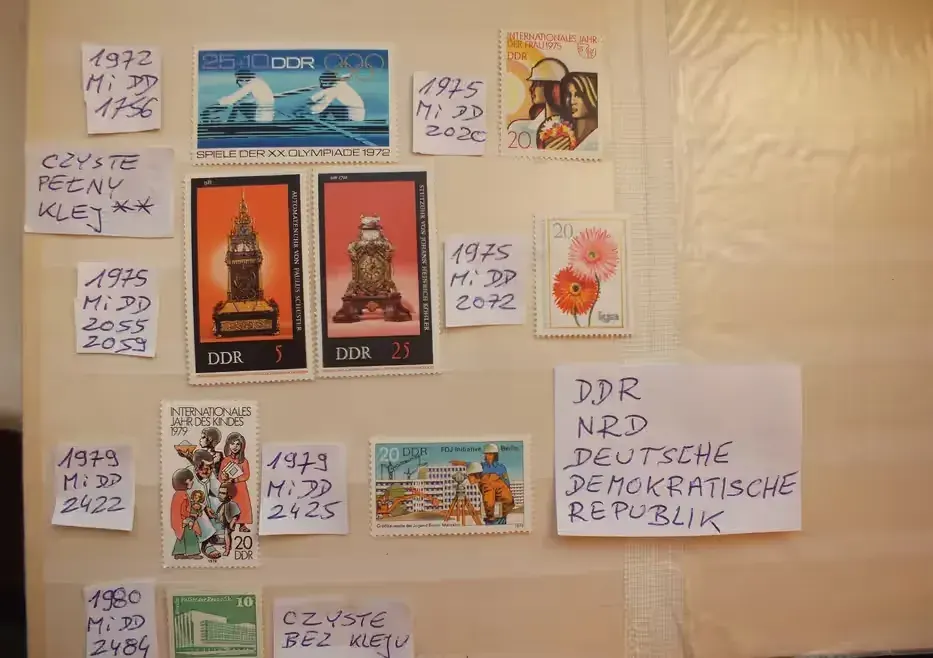 zestaw 8szt. znaczki  Mi1756 NRD 1972 /1980r. DDR Niemcy czyste ** — praca twórcy Marek na Freshwall Marketplace