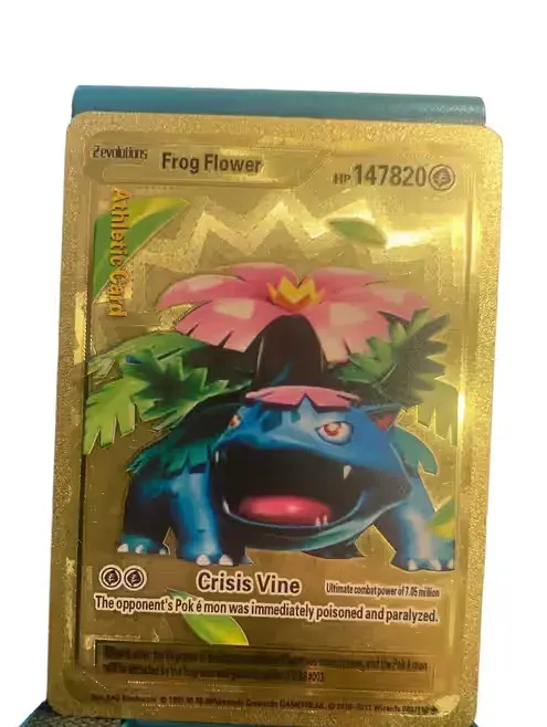 * Złota Karta Pokemon Frog Flower wysokie HP 147820 kolekcjonerska — praca twórcy Daniel na Freshwall Marketplace