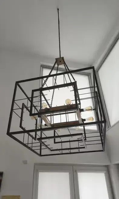 Żyrandol duży loft metalowy dąb antresola — praca twórcy Michał na Freshwall Marketplace