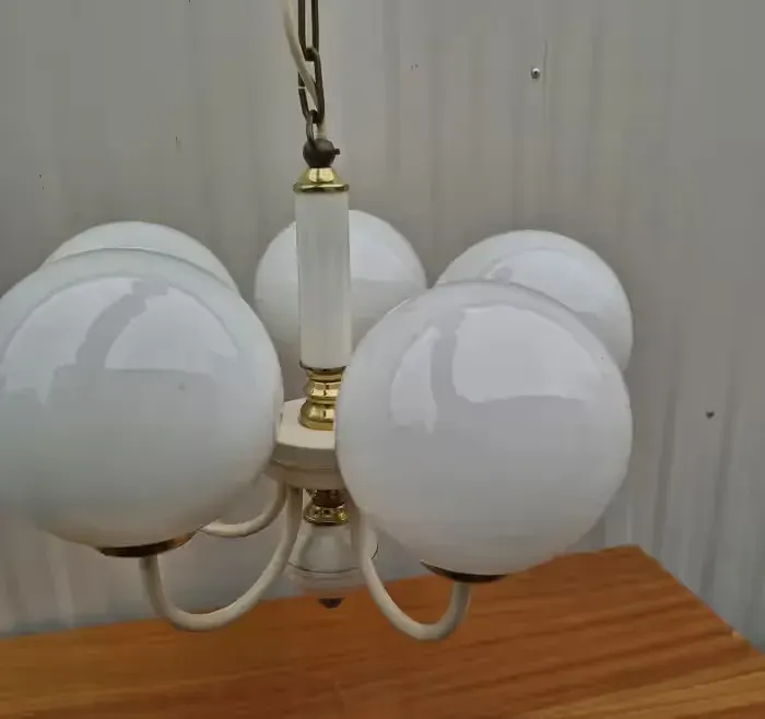 Żyrandol, lampa wisząca, Meos, Polam, lata 60 — praca twórcy Stare ale Jare na Freshwall Marketplace
