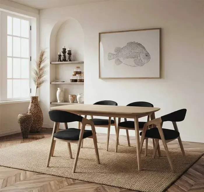 Stół dębowy (lite drewno) - rozkładany, styl nowoczesny, loft — praca twórcy Wojciech D. na Freshwall Marketplace