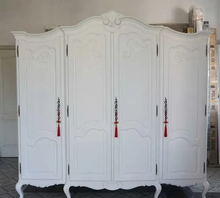 biała szafa ludwik ludwikowska dębowa stara shabby chic modern antyki 4D — praca twórcy Zuzanna Z. na Freshwall Marketplace