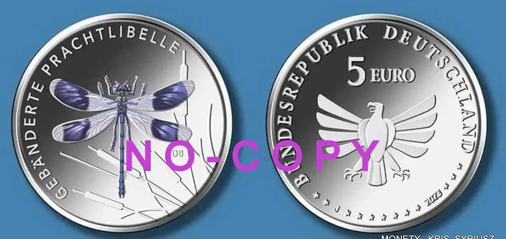 5 EURO - WAŻKA PASIASTA - Niemcy 2023 rok - stan menniczy + Prezent . — praca twórcy Jadwiga K. na Freshwall Marketplace