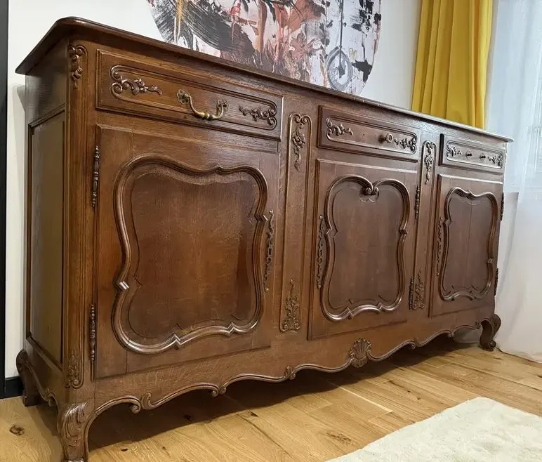 Drewniana komoda po renowacji - lite drewno , dąb — praca twórcy Hanna G. na Freshwall Marketplace