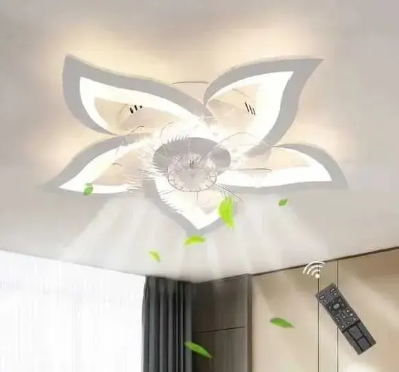 Piękny żyrandol LED z wiatrakiem Kwiat Lotosu 50W — praca twórcy Paweł W. na Freshwall Marketplace