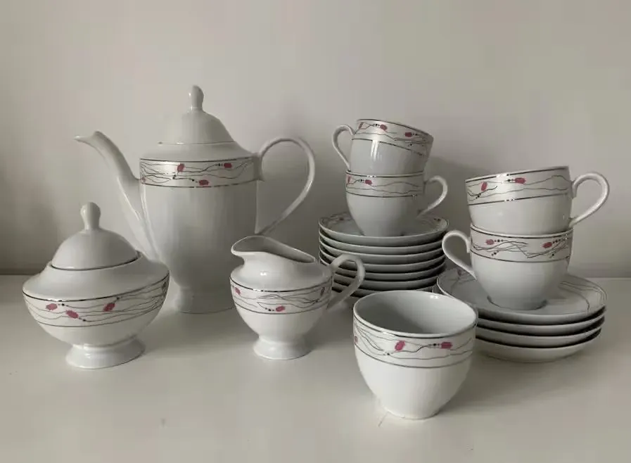 Serwis zestaw kawowy porcelana Wałbrzych — praca twórcy Marlena na Freshwall Marketplace