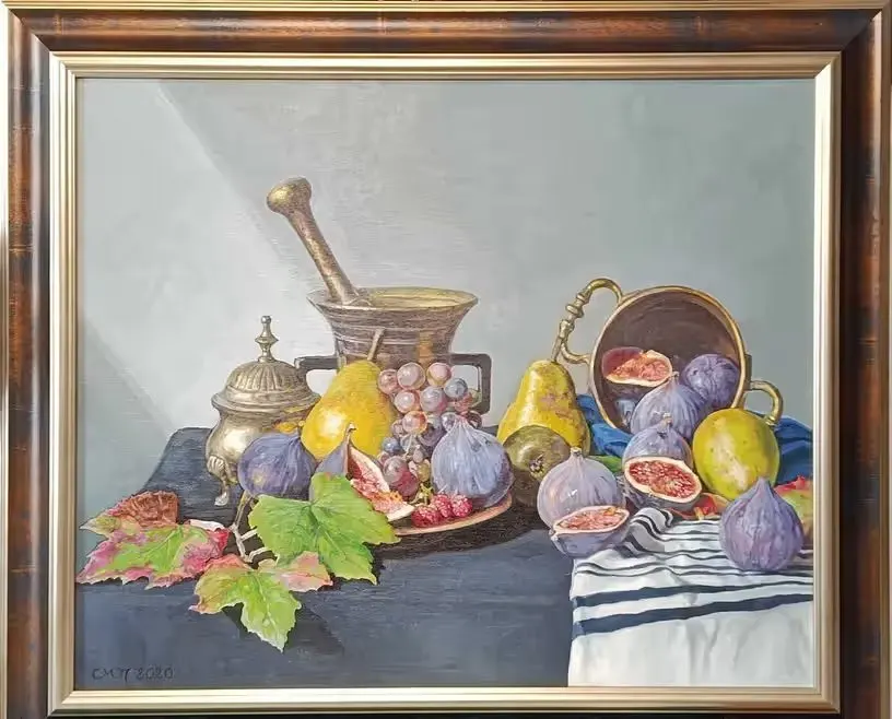 Obraz olejny oprawiony w ramę Marcin Jaszczak 50x60 cm — praca twórcy Bożena na Freshwall Marketplace