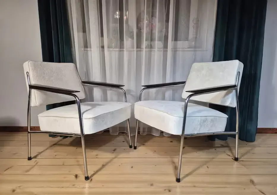 2 fotele w stylu Bauhaus po renowacji! Unikat! PRL RETRO ART DECO — praca twórcy vojtek na Freshwall Marketplace