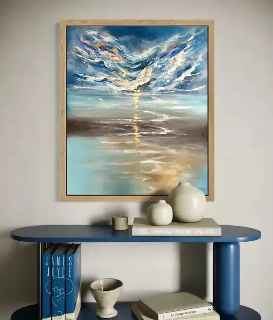Obraz „ Ocean’s mirror” 120x100cm, akryl. Okazja! — praca twórcy ewelina na Freshwall Marketplace