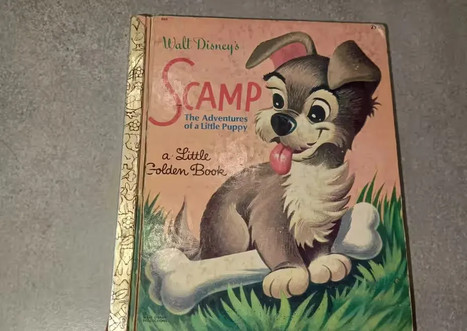 SCAMP by WALT DISNEY Prod. Wyd. 1957r Publ. by Golden Press UNIKAT PRL — praca twórcy SAILOR 777 na Freshwall Marketplace