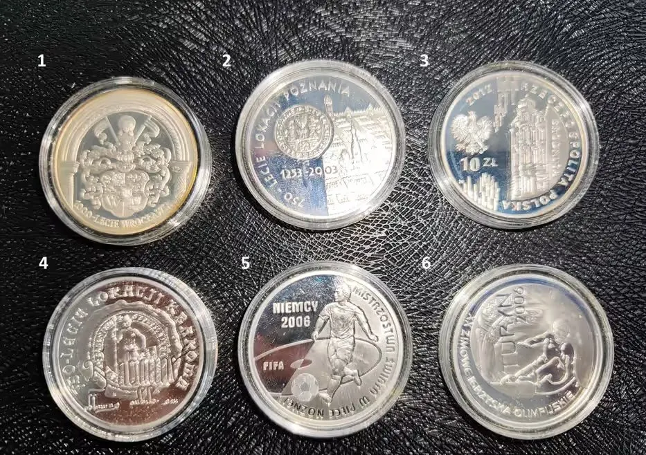 Srebrne monety kolekcjonerskie - pakiet 5 — praca twórcy Robert na Freshwall Marketplace