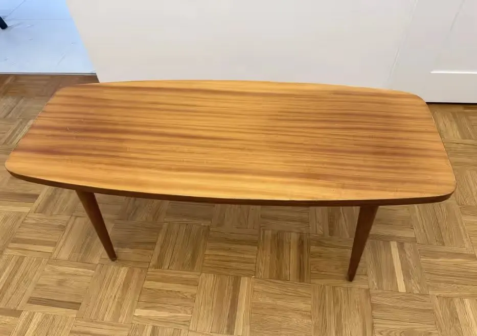 Stolik kawowy „patyczak” PRL – Obornickie Fabryki Mebli, lata 60 — praca twórcy Wojciech na Freshwall Marketplace