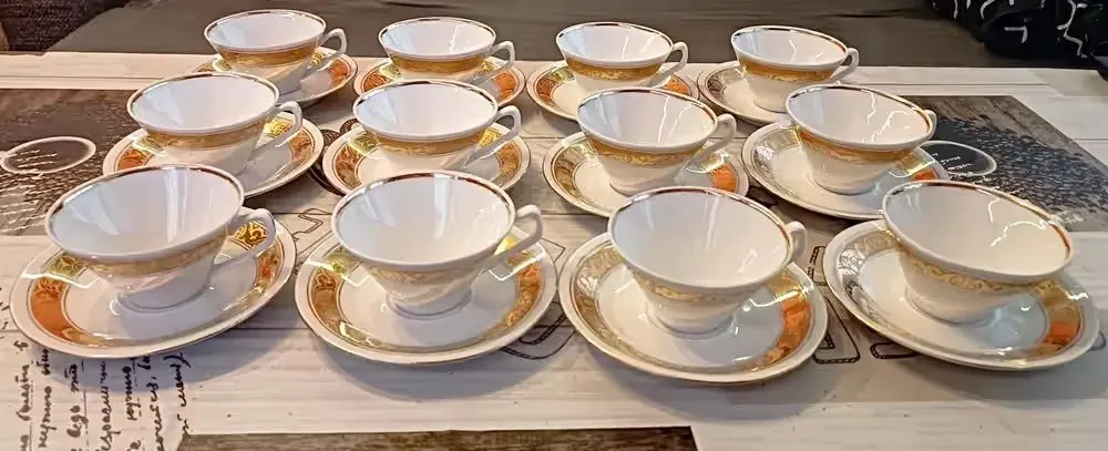 Zestaw Kawowy 12 osobowy Chodzież Aldona PRL — praca twórcy Grzegorz na Freshwall Marketplace