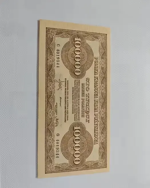 100000 Marek Polskich 1923 ser G nie 1922r 100 000 banknot zł złotych cena do końca tygodnia rzadki poszukiwany banknot w takim stanie zachowania — praca twórcy Roman Hroboczyński na Freshwall Marketplace