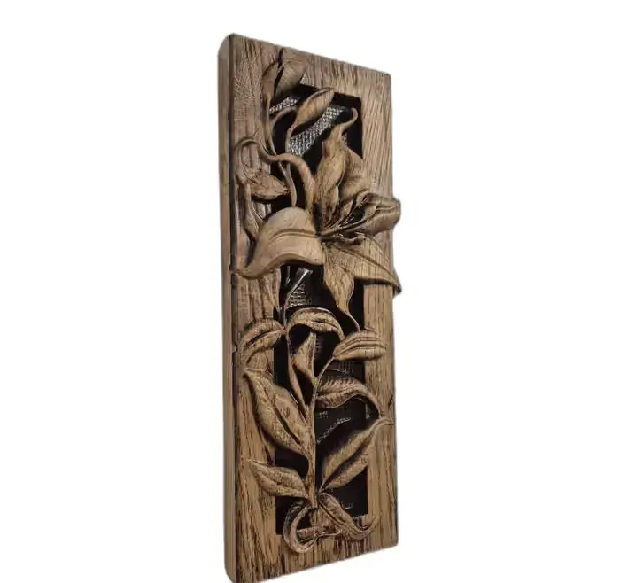 Dekoracja, panel drewniany Kwiaty 3D – wyjątkowy prezent dla bliskiej osoby — praca twórcy Graver Studio na Freshwall Marketplace