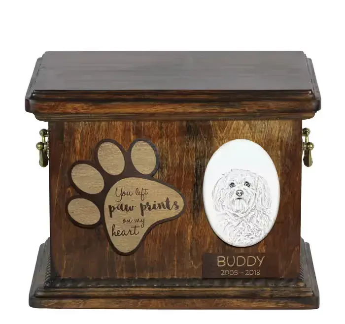 Hawańczyk urna z płytką ceramiczną Art-Dog — praca twórcy Krzysztof Liszka na Freshwall Marketplace