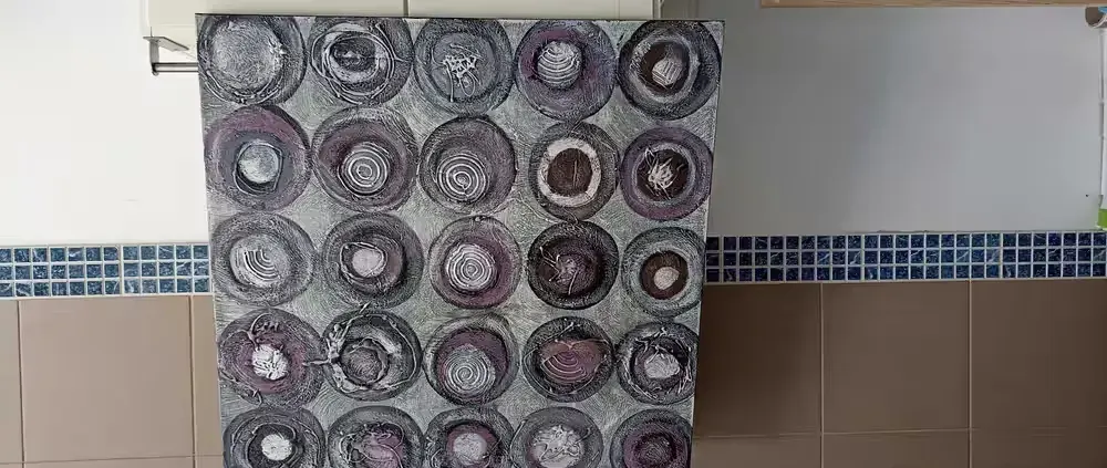 obraz olejny abstrakcja (80x80 cm.) — praca twórcy Hieronim na Freshwall Marketplace
