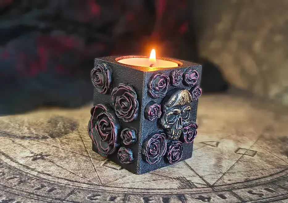 Świecznik na podgrzewacze w stylu dark gothic — praca twórcy Kreacje MagAn na Freshwall Marketplace