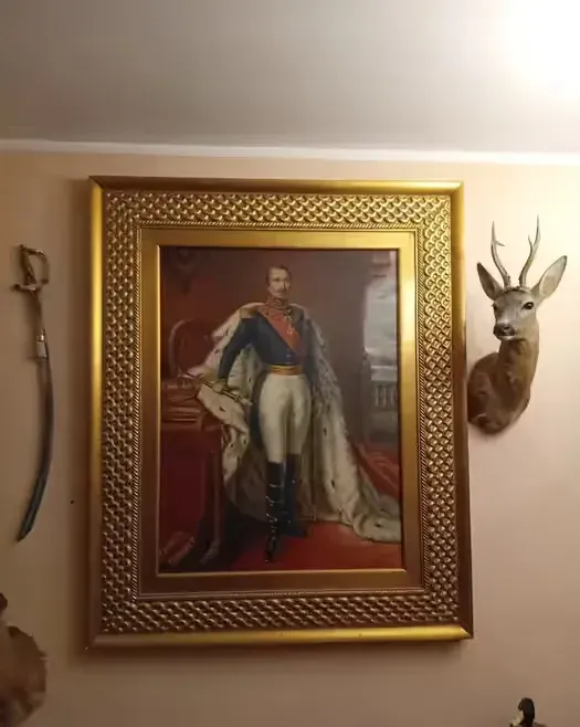 XX w Stara Kopia Portretu Napoleona III Winterhaltera Olej na Płótnie — praca twórcy Hrabia na Freshwall Marketplace