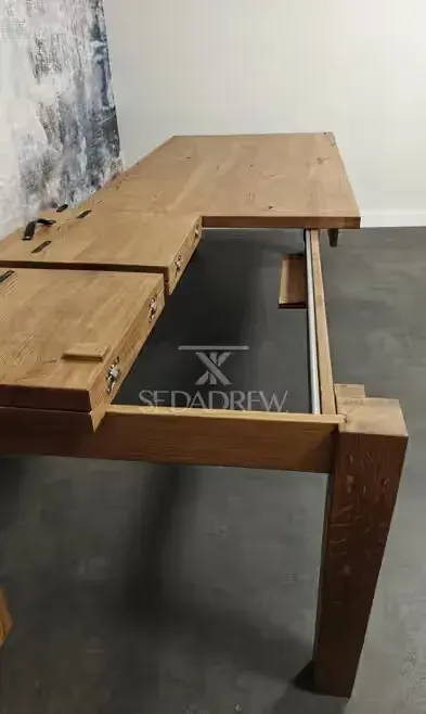 Stół loftowy do salonu do jadalni stolik kawowy loft drewniany dębowy — praca twórcy Sebastian na Freshwall Marketplace
