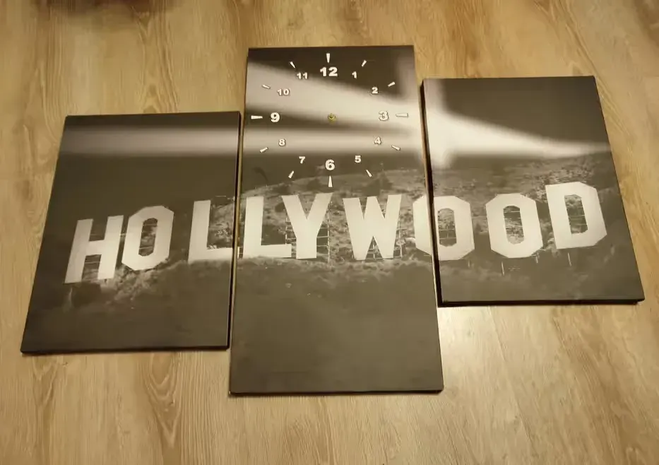 3x Obraz zegar Hollywood Nowy — praca twórcy Czarna Mamba na Freshwall Marketplace