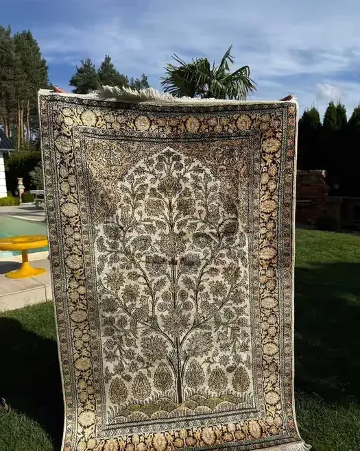 Jedwabny dywan perski r.tkany Ghoum Ghom 195x120 galeria 11 tyś — praca twórcy Dywany Świata na Freshwall Marketplace