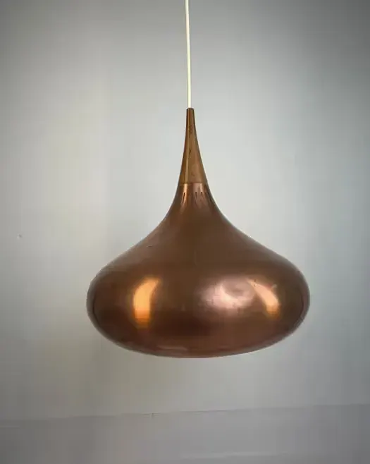 Jo Hammerborg „Orient” – lampa wisząca Fog & Mørup, Dania, miedź, lata 60. — praca twórcy FFF na Freshwall Marketplace