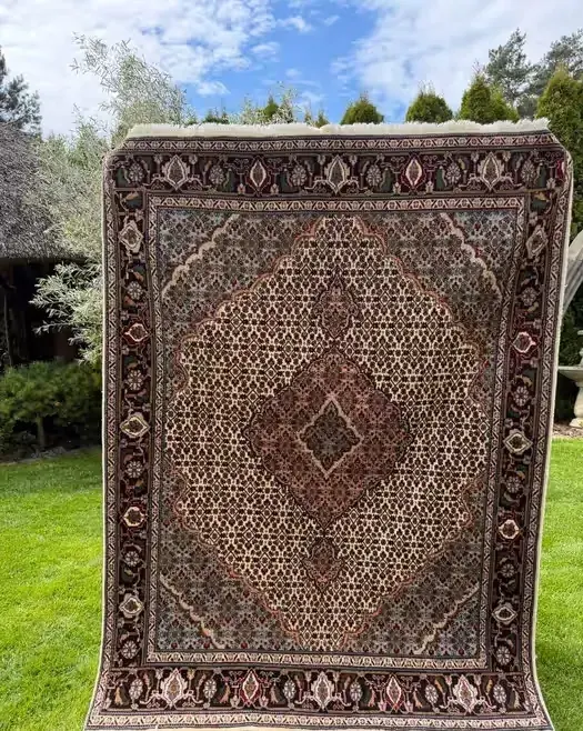 Kaszmirowy r. tkany dywan perski Tabriz z jedwabiem 200x150 galeria 10 tys — praca twórcy Dywany Świata na Freshwall Marketplace