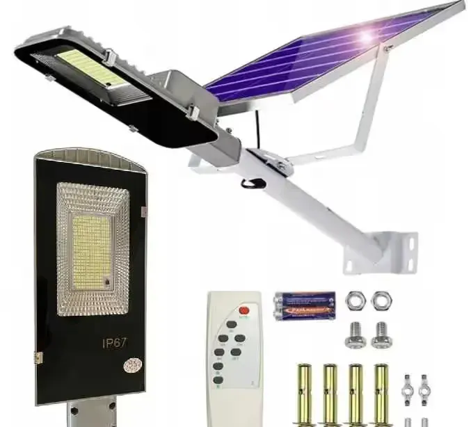 Lampa Uliczna Ogrodowa Solarna 100 LED 1000 W z czujnikiem — praca twórcy Sklep-Krymix na Freshwall Marketplace