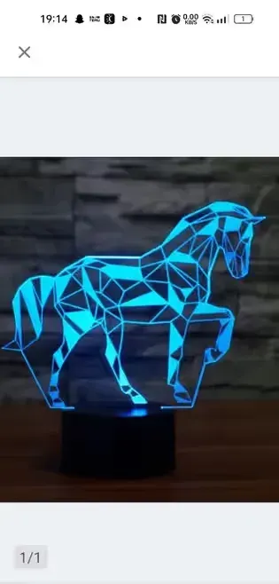 Lampka LED puzzle konik — praca twórcy Joanna na Freshwall Marketplace