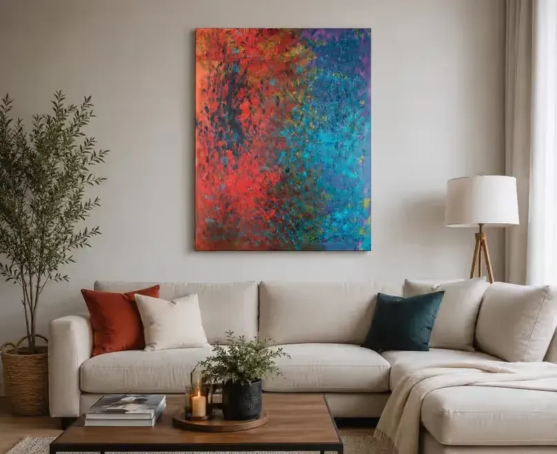 Potęga Muzyki – obraz abstrakcyjny akryl 50x70 cm, ręcznie malowany — praca twórcy Bożena na Freshwall Marketplace