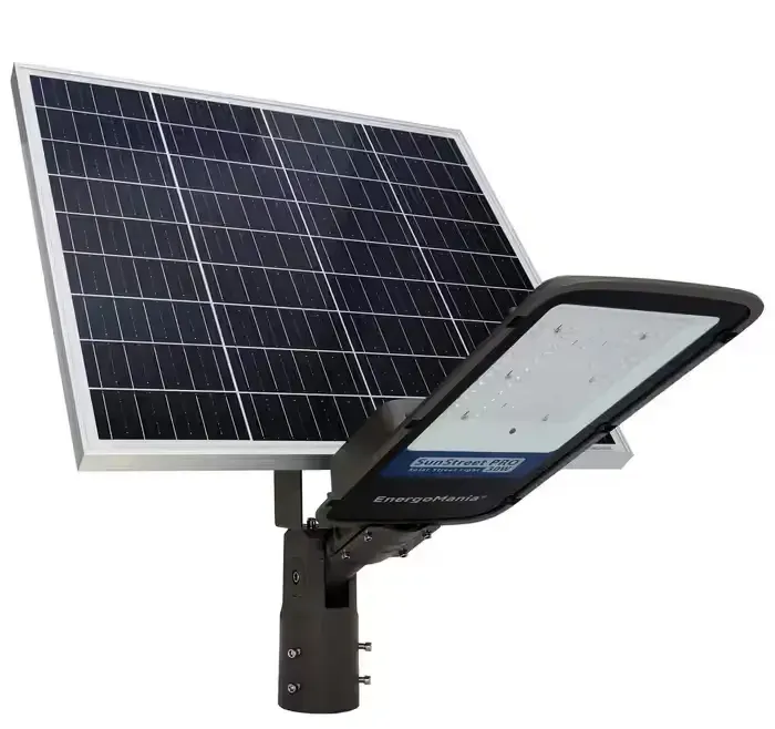 Solarna lampa uliczna parkowa duży panel 65W bateria 60Ah SunStreet — praca twórcy EnergoMania oświetlenie na Freshwall Marketplace
