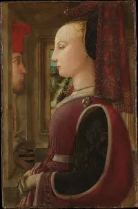 Portrait of a Woman with a Man at a Casement — Fra Filippo Lippi — ujęcie 2