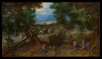 A Woodland Road with Travelers — Jan Brueghel the Elder — ujęcie 2