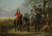 Equestrian Portrait of Cornelis (1639–1680) and Michiel Pompe van Meerdervoort (1638–1653) with Their Tutor and Coachman — Aelbert Cuyp — ujęcie 2