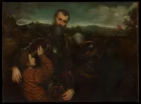 Portrait of a Man in Armor with Two Pages — Paris Bordon — ujęcie 2