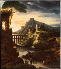 Evening: Landscape with an Aqueduct — Théodore Géricault — ujęcie 2