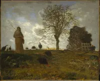 Autumn Landscape with a Flock of Turkeys — Jean-François Millet — ujęcie 2