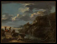 Bandits on a Rocky Coast — Salvator Rosa — ujęcie 2