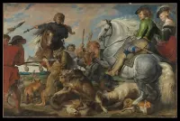 Wolf and Fox Hunt — Peter Paul Rubens — ujęcie 2