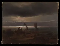 Mother and Child by the Sea — Johan Christian Dahl — ujęcie 2