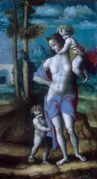 Eve with Cain and Abel — Bachiacca (Francesco d'Ubertino Verdi) — ujęcie 2