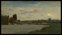 Landscape on a River — Charles-François Daubigny — ujęcie 2
