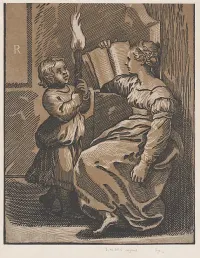 A Sibyl reading a book facing left — Ugo da Carpi — ujęcie 2