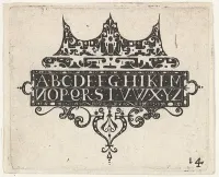 Blackwork Print with the Alphabet — Claes Jansz. Visscher — ujęcie 2