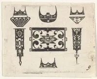 Blackwork Print with Nine Motifs — Claes Jansz. Visscher — ujęcie 2