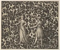 Ornament Print with Schweifwerk and Two (Allegorical?) Figures — Esaias von Hulsen — ujęcie 2
