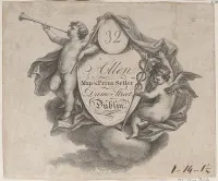 Trade card for William Allen, Map and Print Seller in Dublin — Anonymous, British, late 18th–early 19th century — ujęcie 2