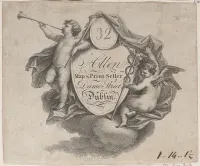 Trade card for William Allen, Map and Print Seller in Dublin — Anonymous, British, late 18th–early 19th century — ujęcie 2